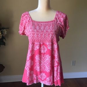 Absolutely famous pink smocked EUC XL